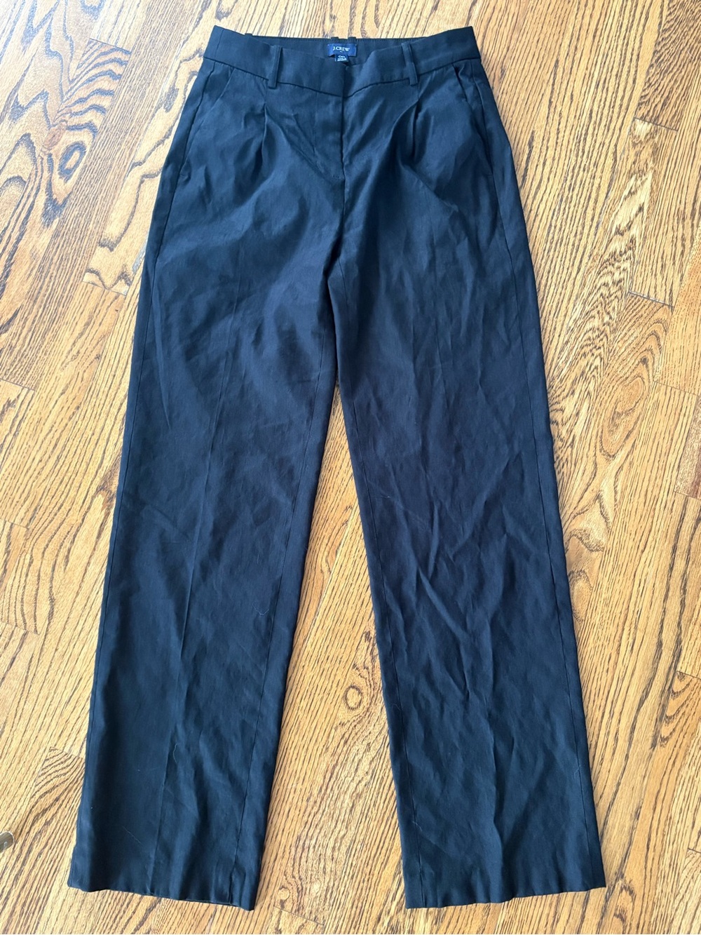 J. Crew Black Partial Linen Women's Pants